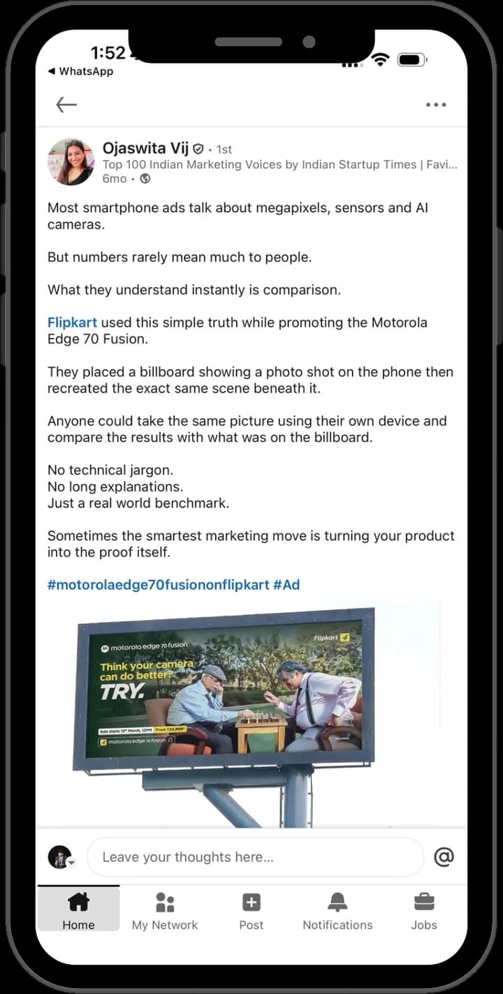 Creator LinkedIn post example 3